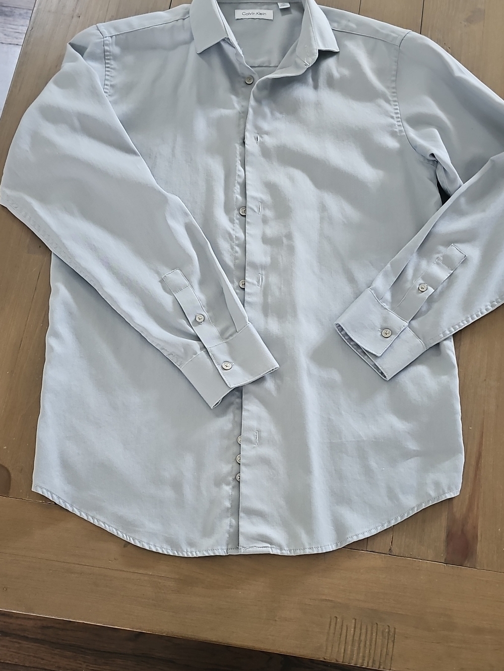 Calvin Klein Light Blue Men's Long-Sleeve Dress Shirt